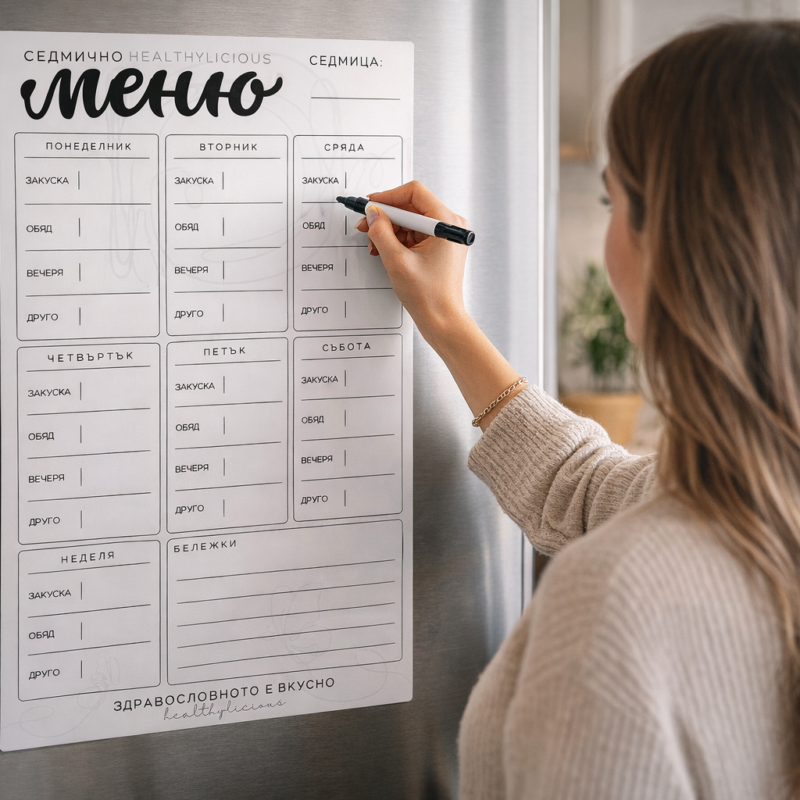 Healthylicious Планер за седмично меню